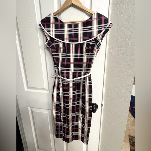 Bettie Page RARE Tartan Vintage Pin Up Dress - Picture 2 of 8